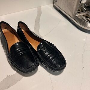 Stuart Weitzman Black Leather Loafers